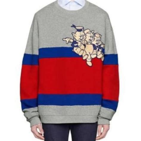 gucci three little pigs sneakers|Gucci flying pig sweater.